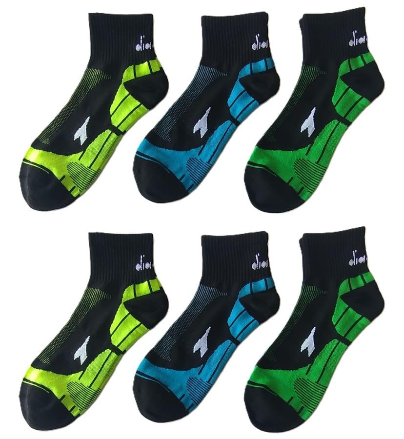 Diadora calzini sportivi quarter neri 6 paia