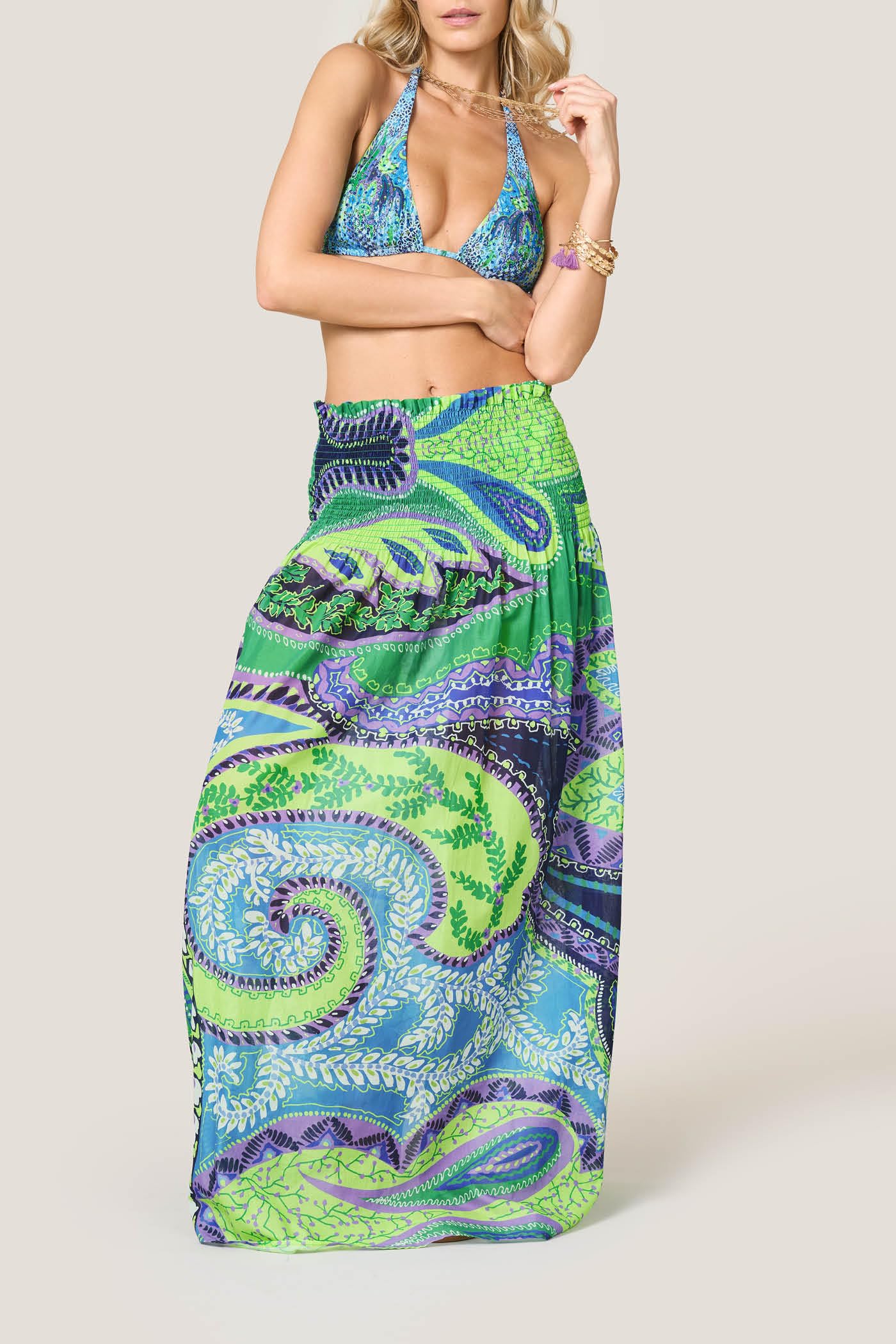 Goldenpoint Punto Smock Prendisole Cotone Mandala Pareo
