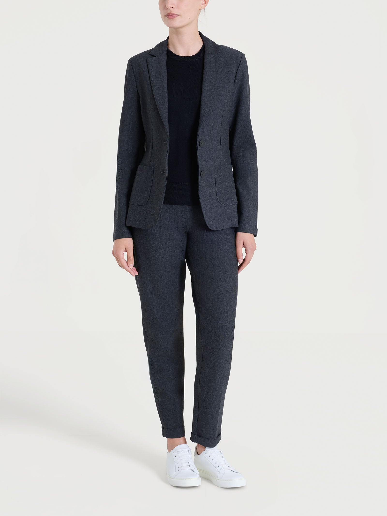 Ragno Compact Blazer Due Bottoni Nero Oscuro Regular