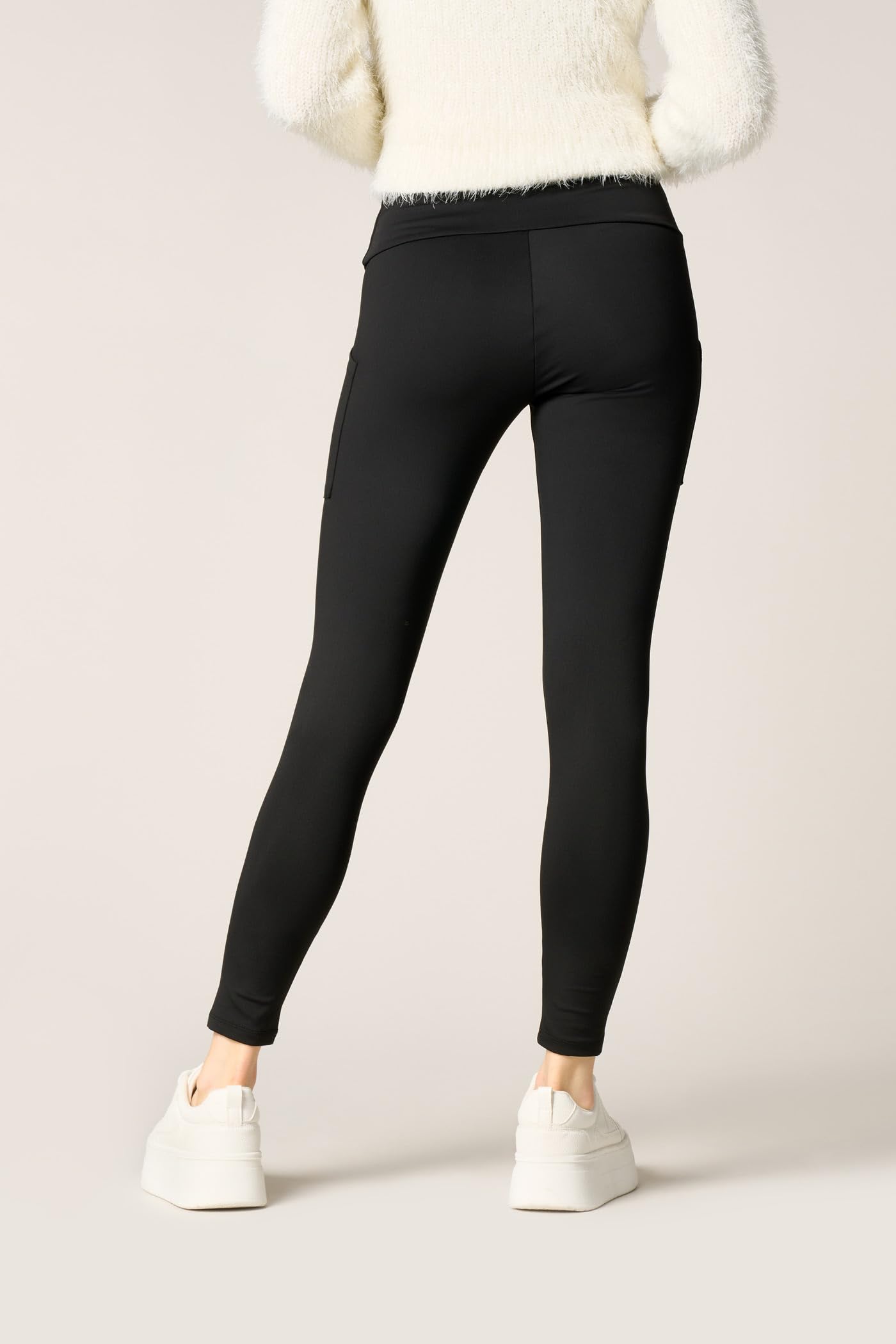 Goldenpoint Leggings Yoga Donna con Tasche Sportivi