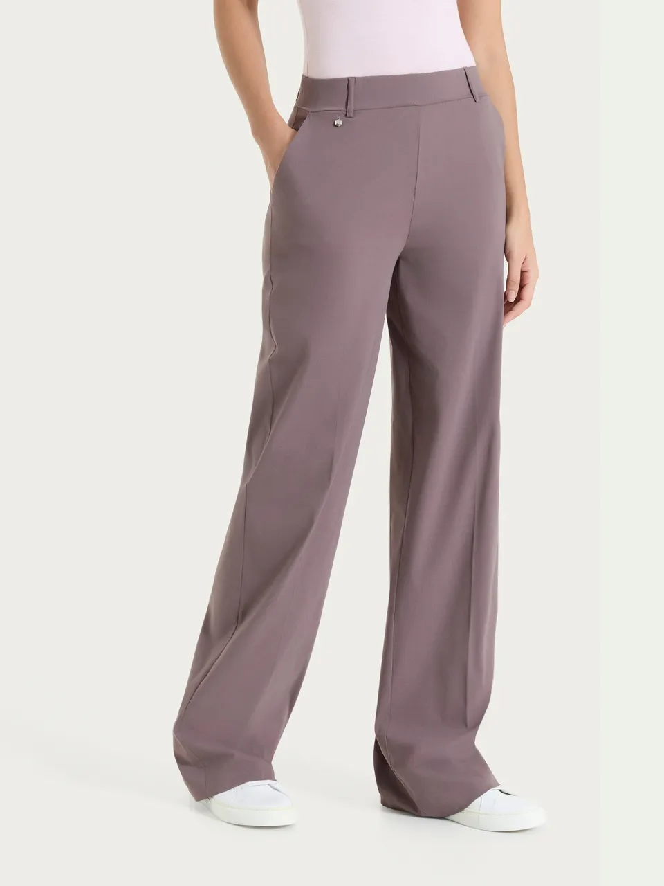 Ragno Super Fresh Pantalone Ampio Tasche Plum Truffle fresco