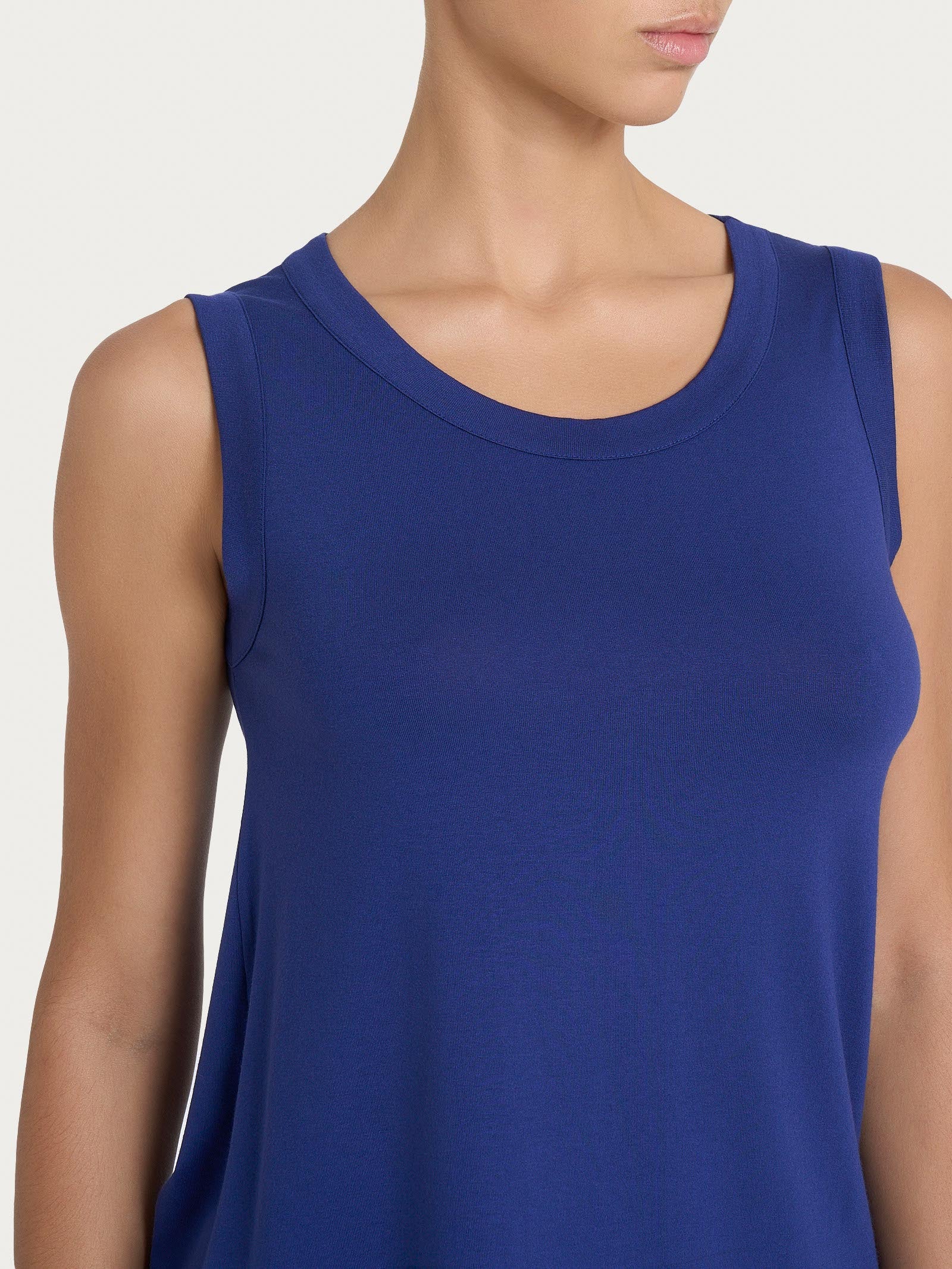 Ragno Gem Top Spalla Larga Viscosa Blueberry