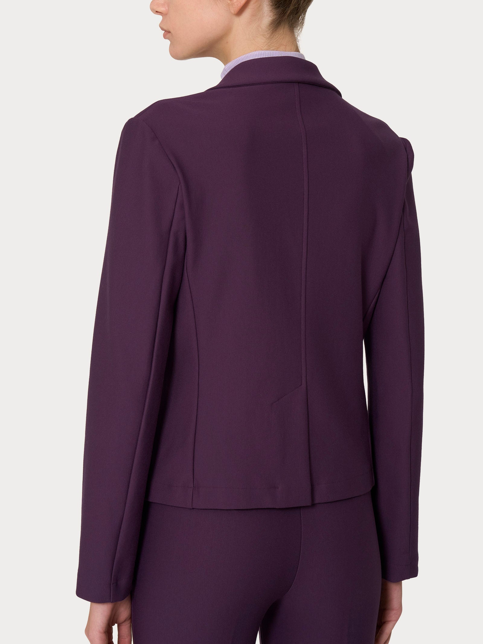 Ragno Compact Blazer Corto 1 Bottone Giacca Donna Viola Plum Perfect