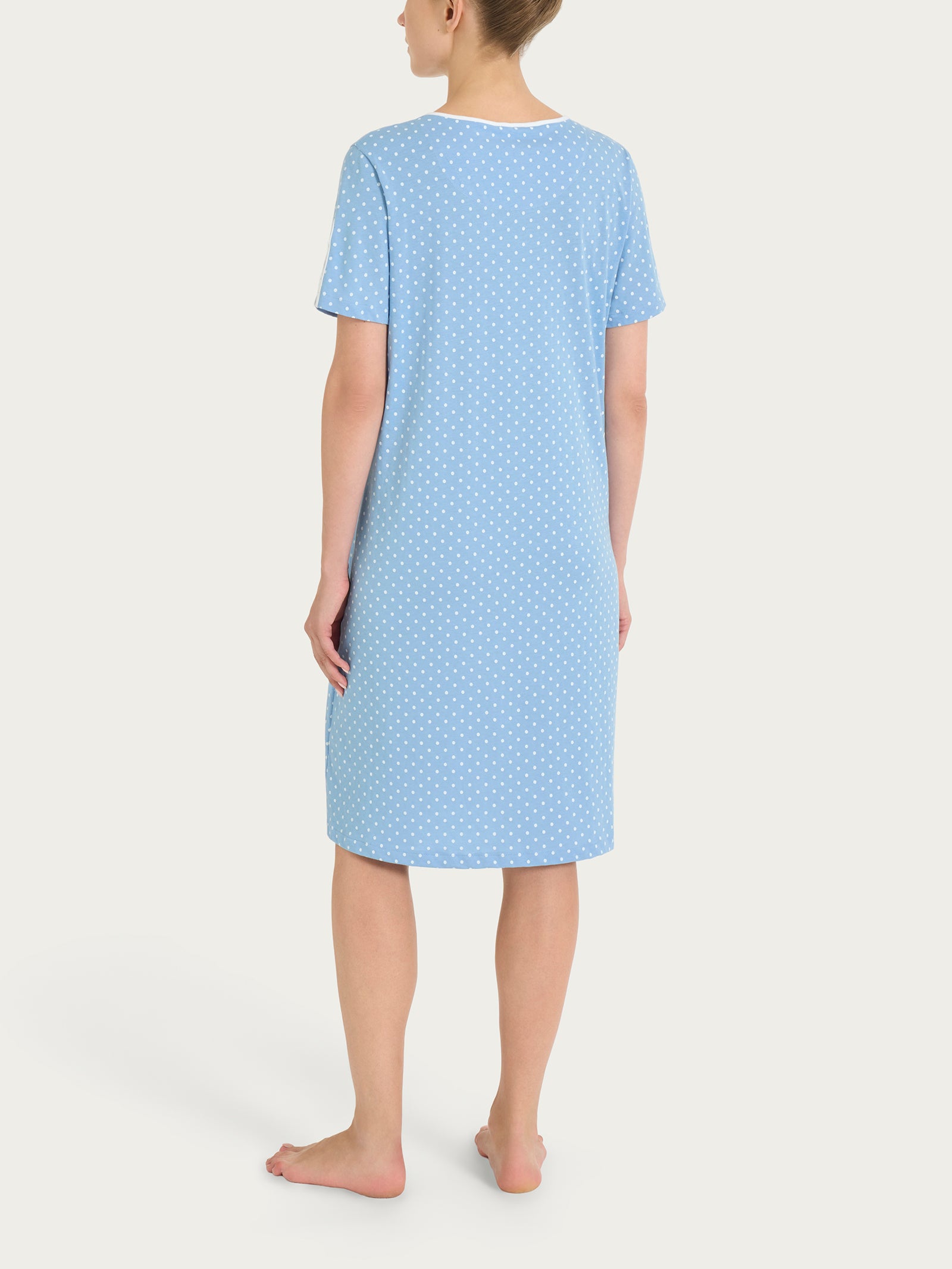 Ragno Jersey Cotone camicia notte pois serafino Della Robbia