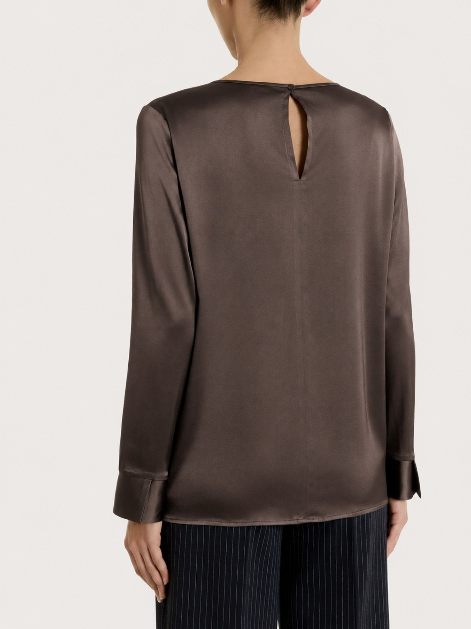 Ragno Viscosa Summer blusa manica lunga Chocolate viscosa
