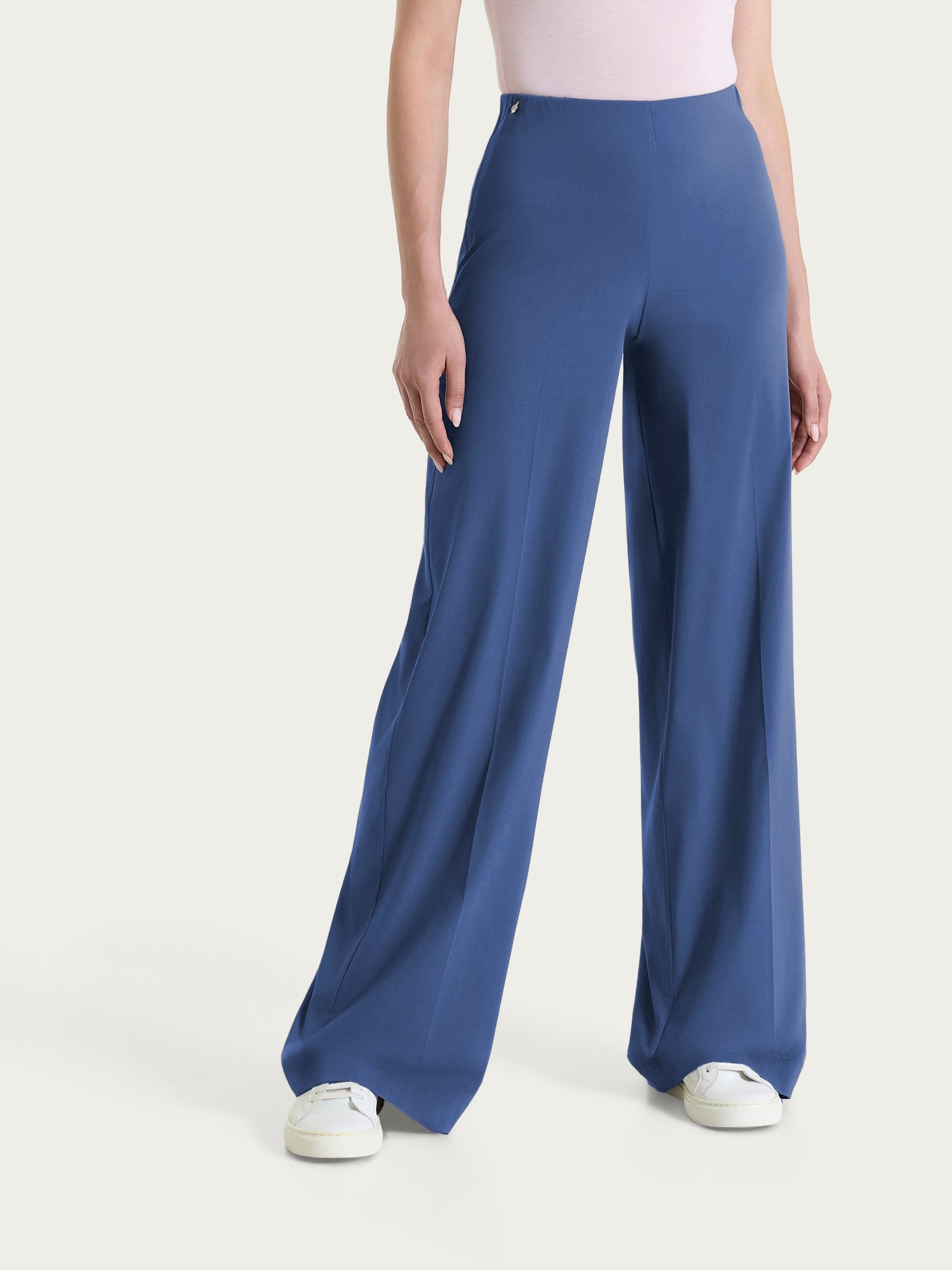 Ragno Super Fresh pantalone palazzo blu leggero donna