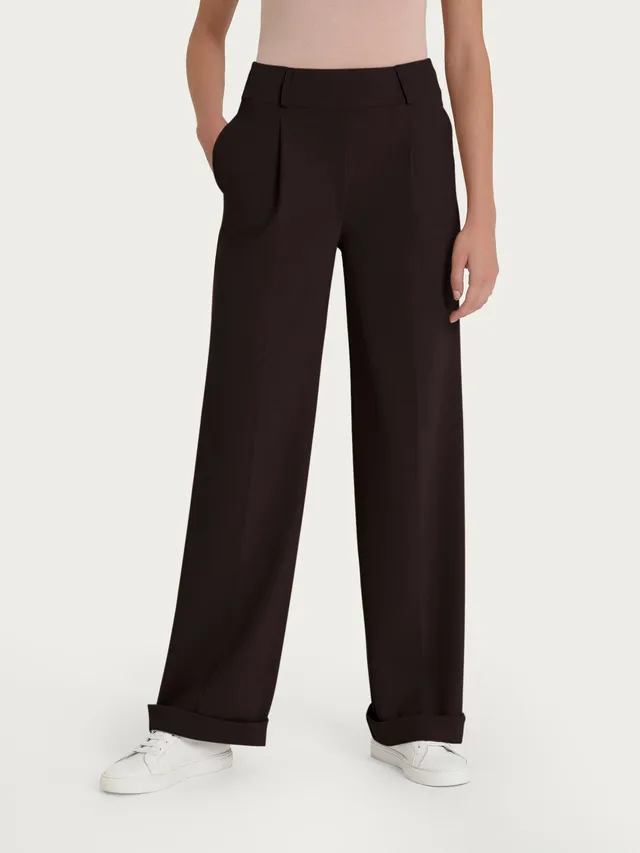 Ragno Compact Light Pantalone Wide Leg Chocolate Torte