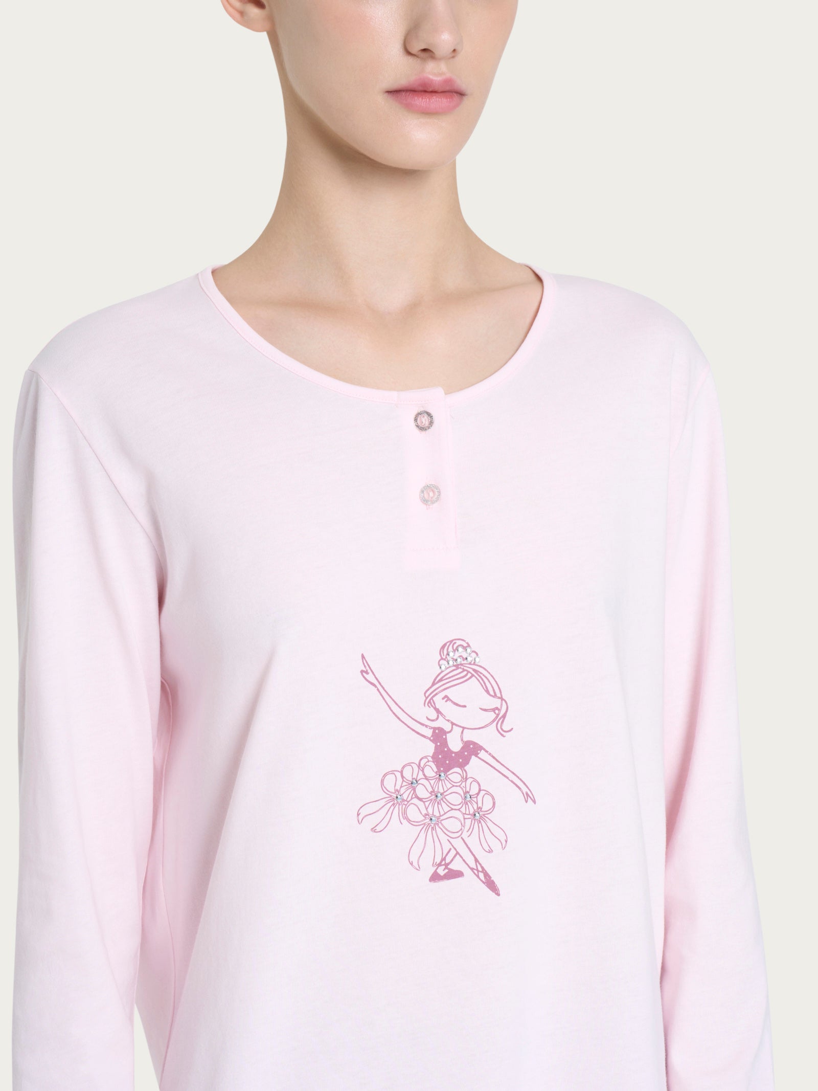 Ragno Jersey Cotone pigiama serafino Pink a boo cotone