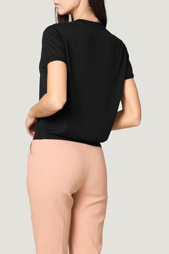 Goldenpoint maglia donna scollo tondo manica corta costine