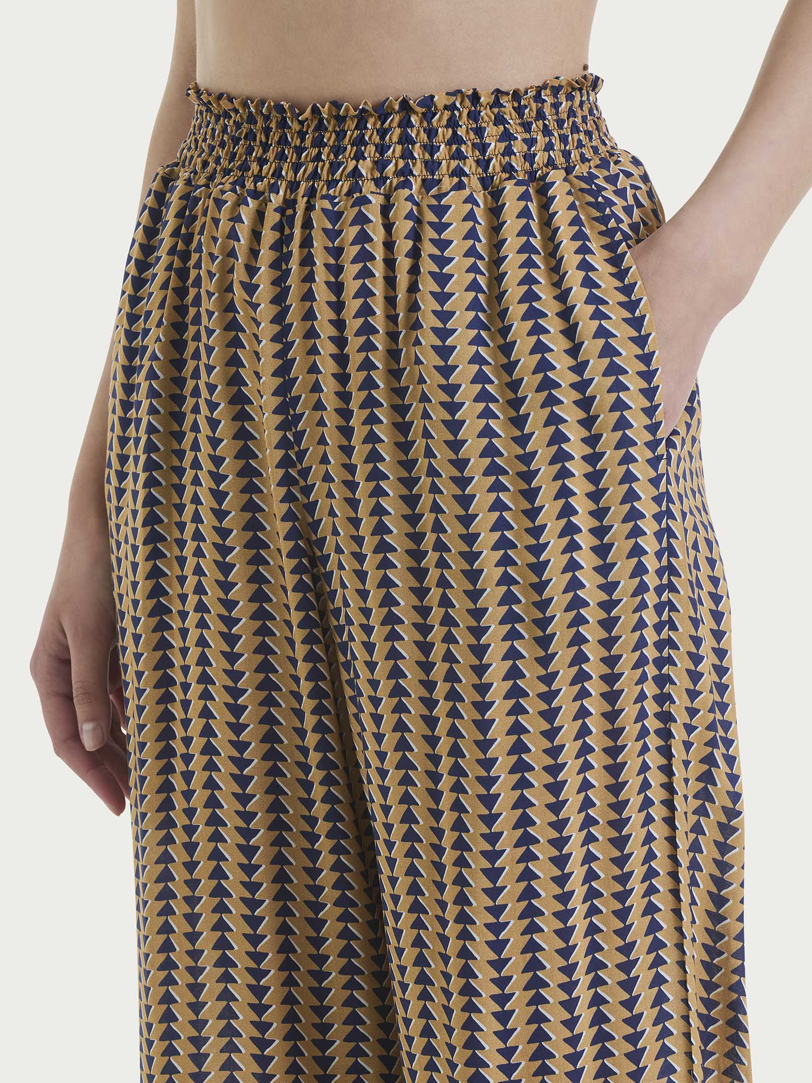 Ragno Ecoseta The Wide Leg pantalone Indian Tan viscosa