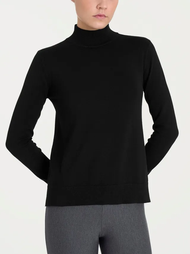 Ragno Four Seasons maglia lupetto viscosa donna nera