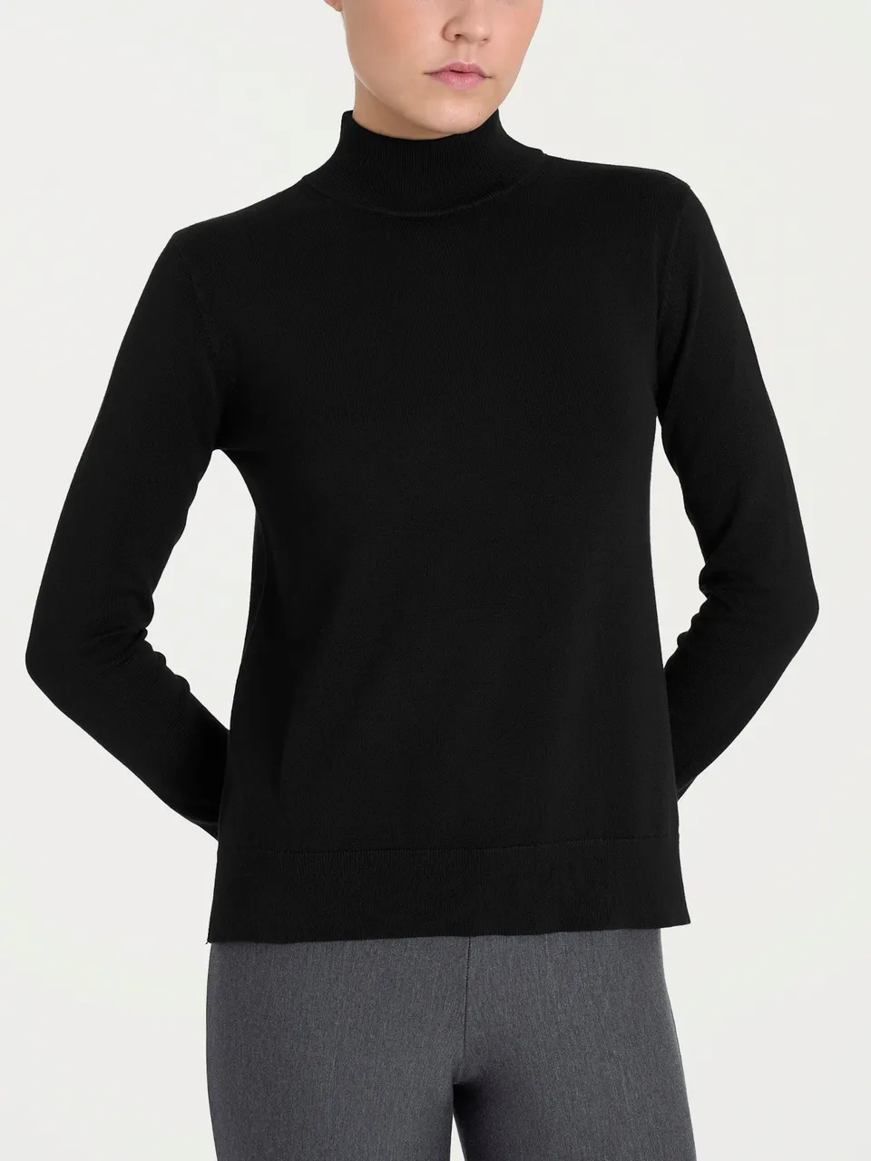 Ragno Four Seasons maglia lupetto viscosa donna nera
