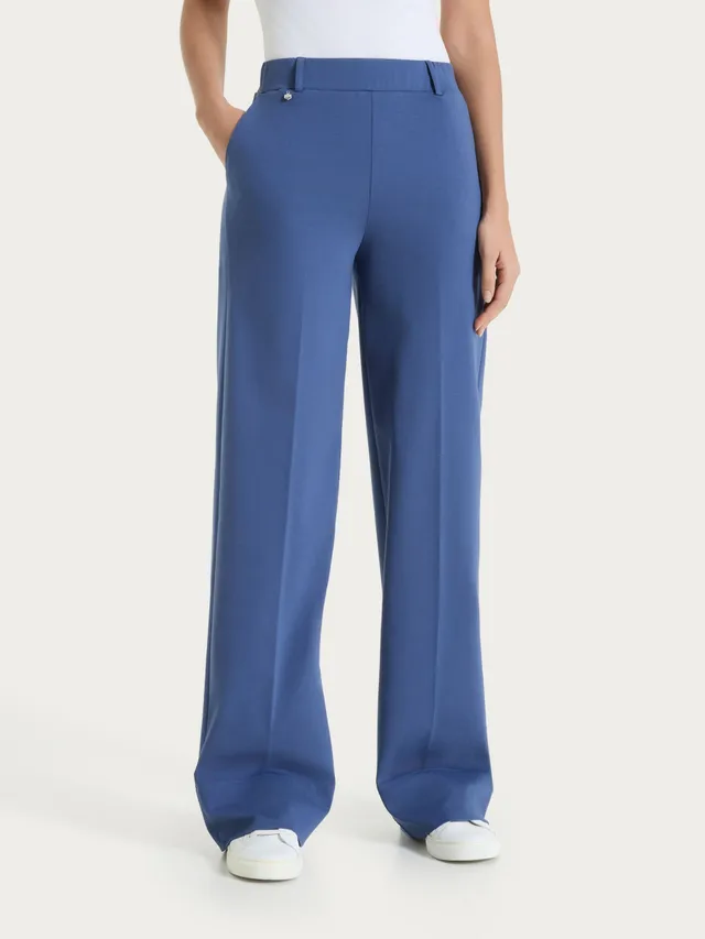 Ragno Compact Light Pantalone Ampio Oceana in cotone