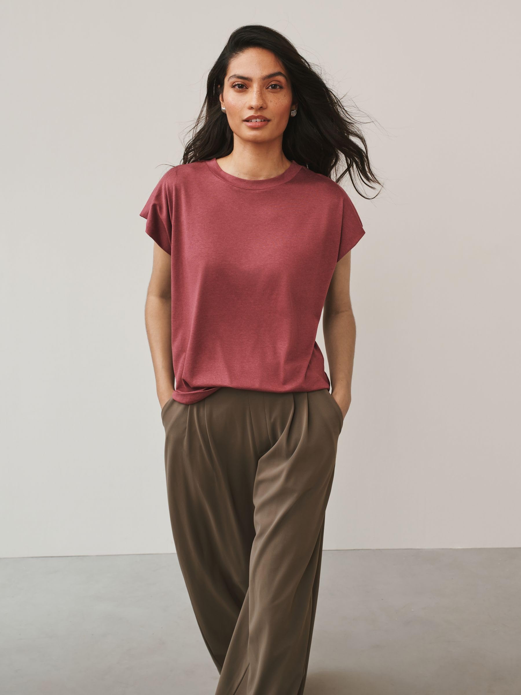Next T-shirt donna 3 pezzi modal maniche ad aletta