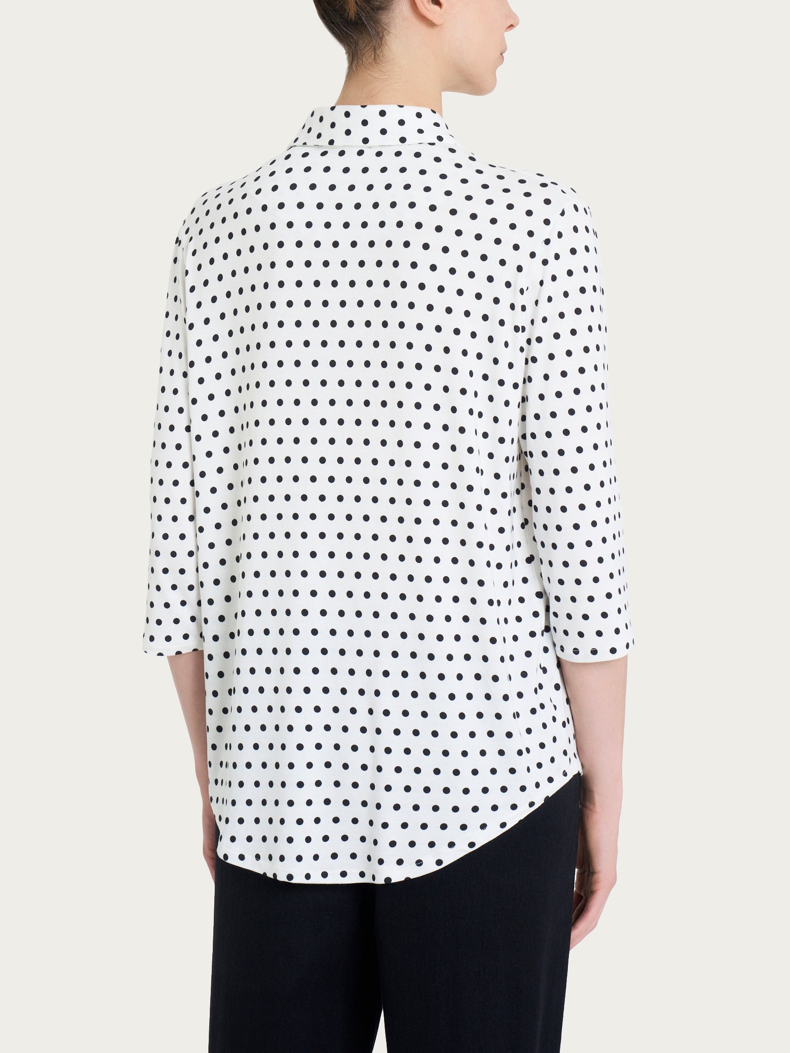 Ragno Viscosa Summer Camicia pois manica 3/4 Fant.Bianco