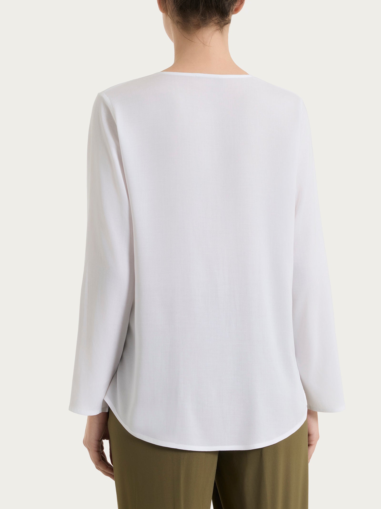 Ragno Voile Stretch Camicia donna Bianco manica risvoltabile