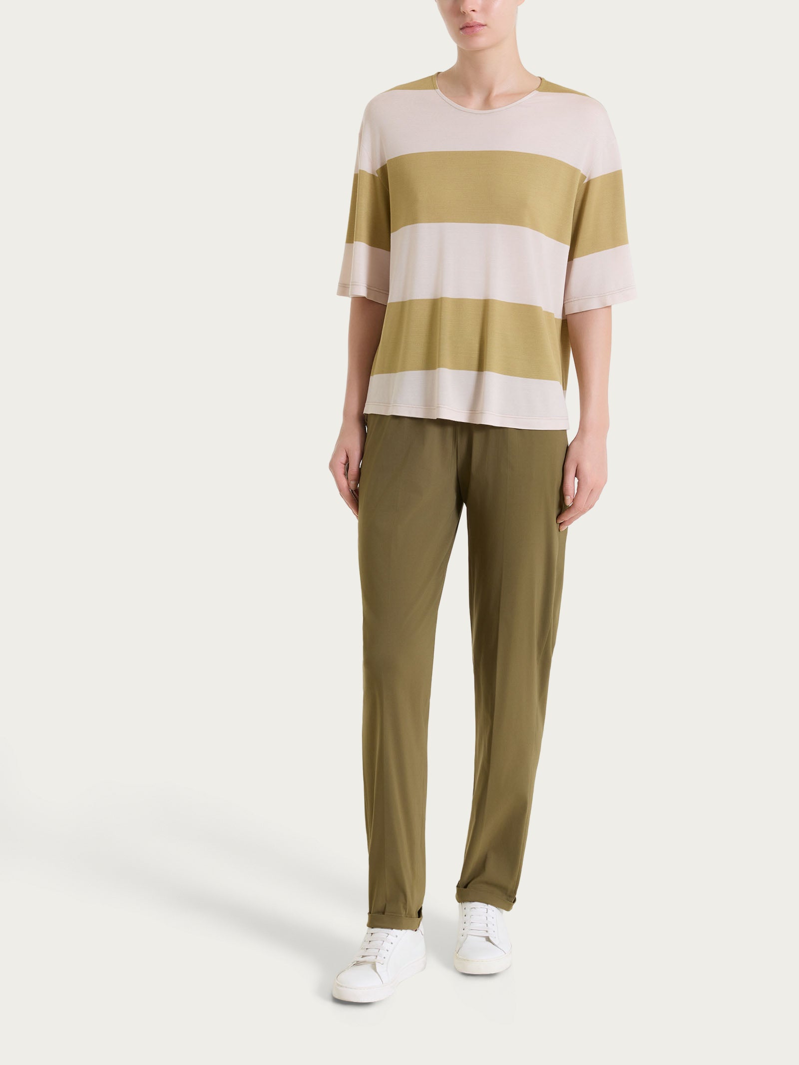 Ragno Summer Light maglietta a righe Fant. Khaki