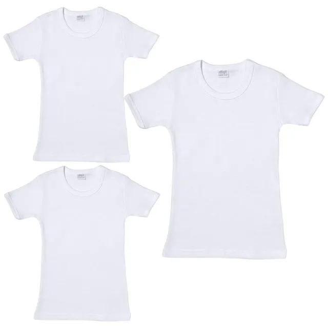 Ellepi 3 magliette bimbo cotone elasticizzato bianco 4 anni