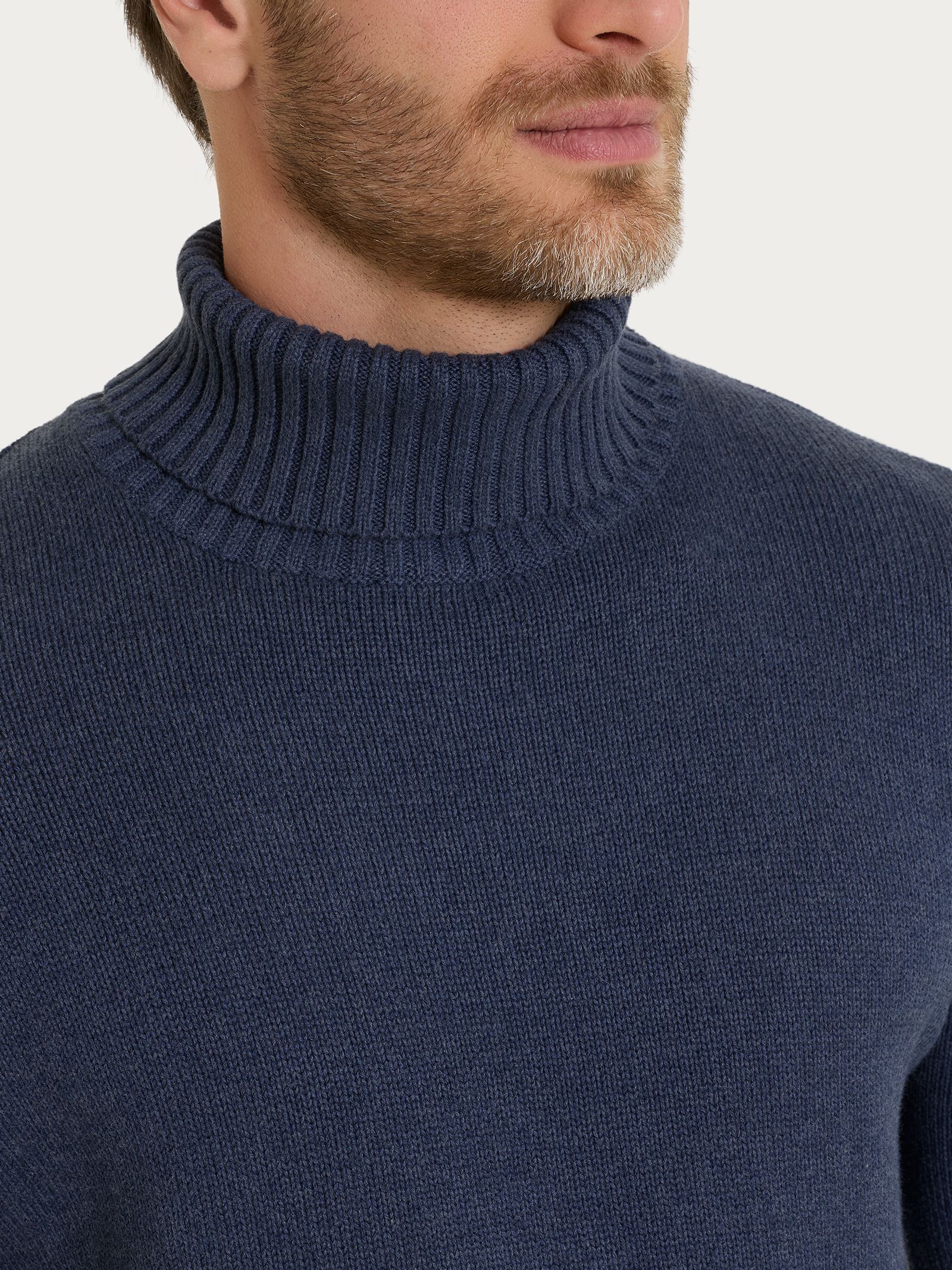 Ragno Winter Cotton lupetto Avio Mel. puro cotone