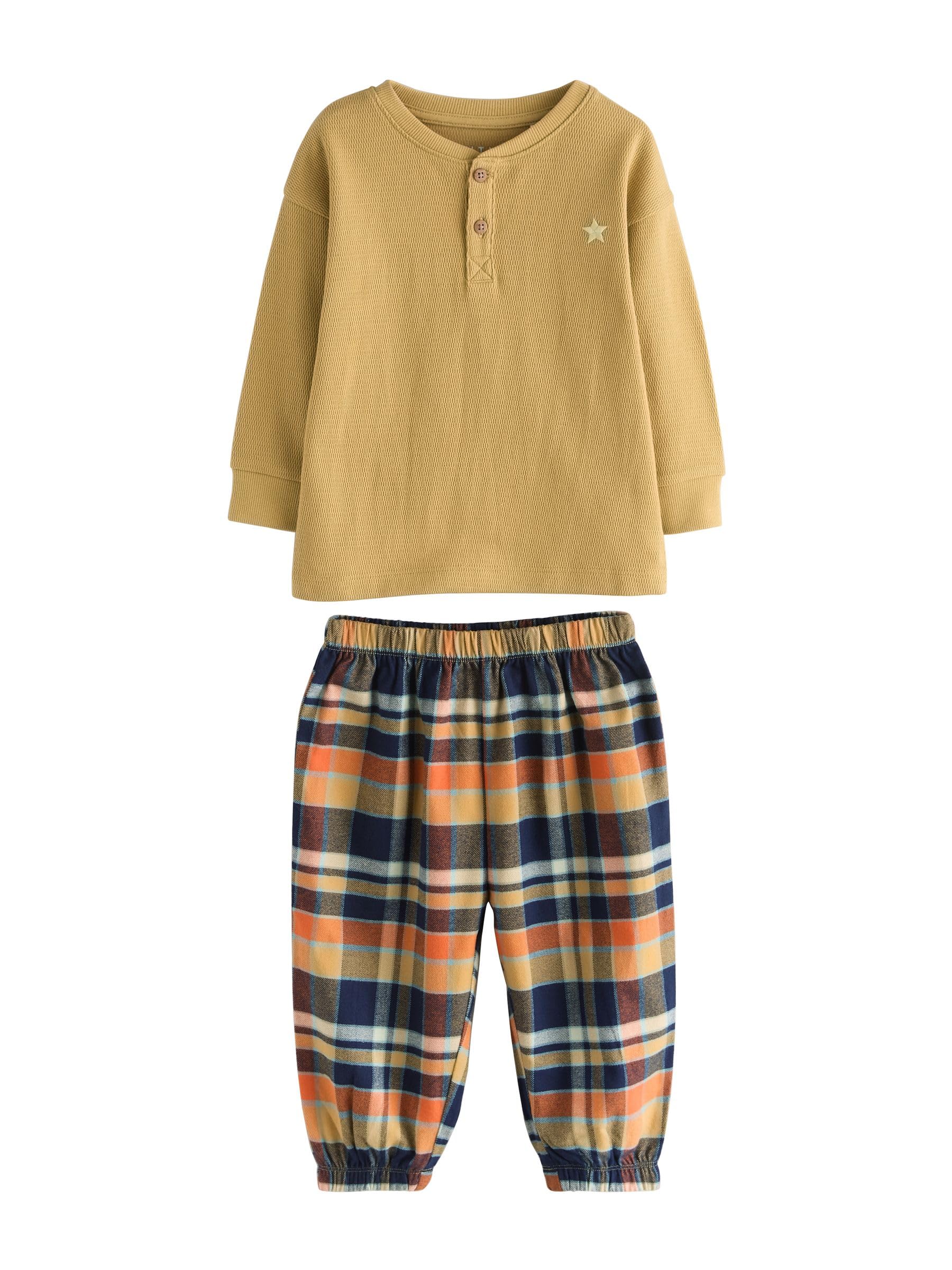 Next pigiami bambino 74-80 3 pezzi pantaloni quadri