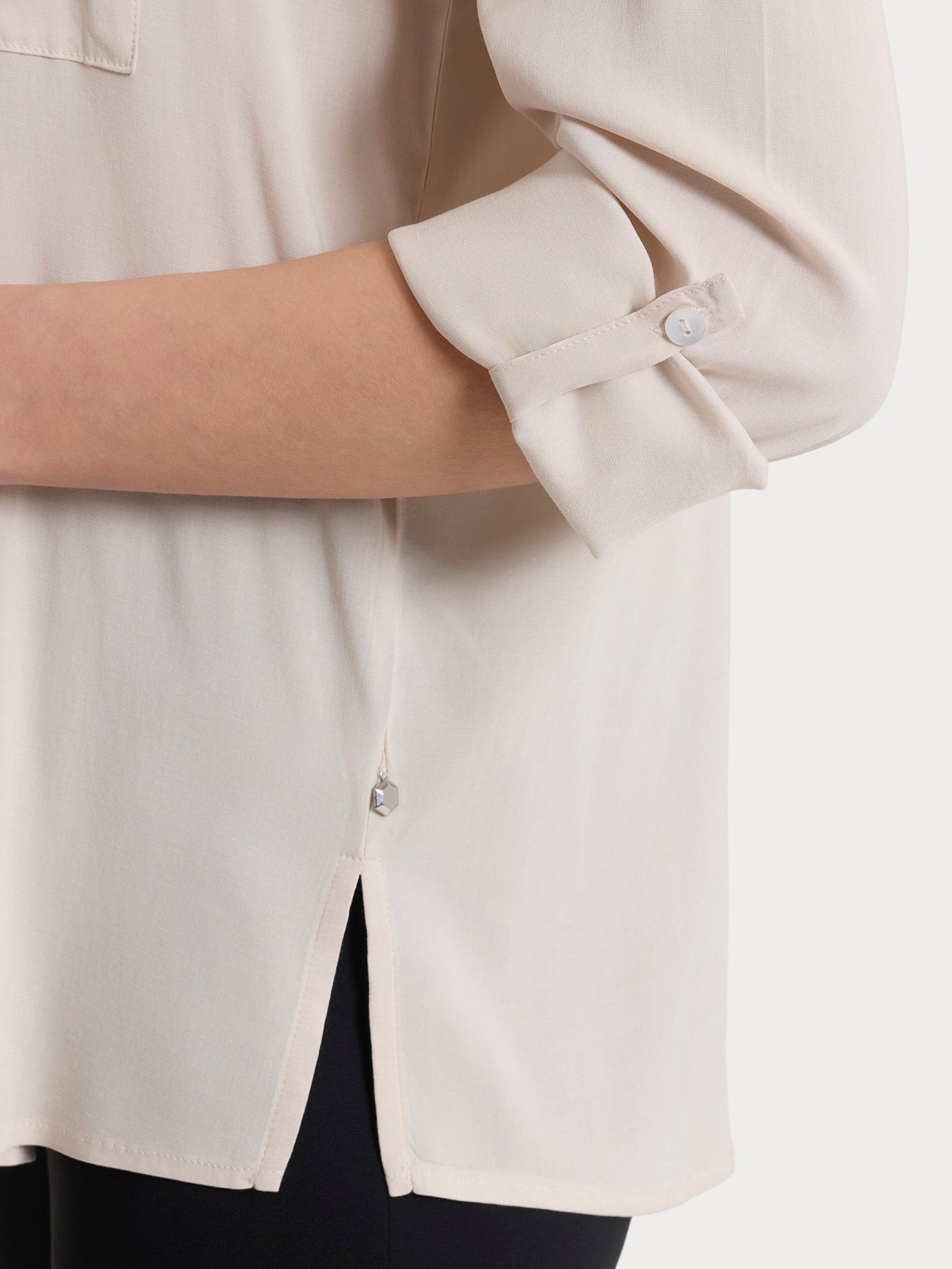 Ragno Voile Stretch camicia champignon manica risvoltabile