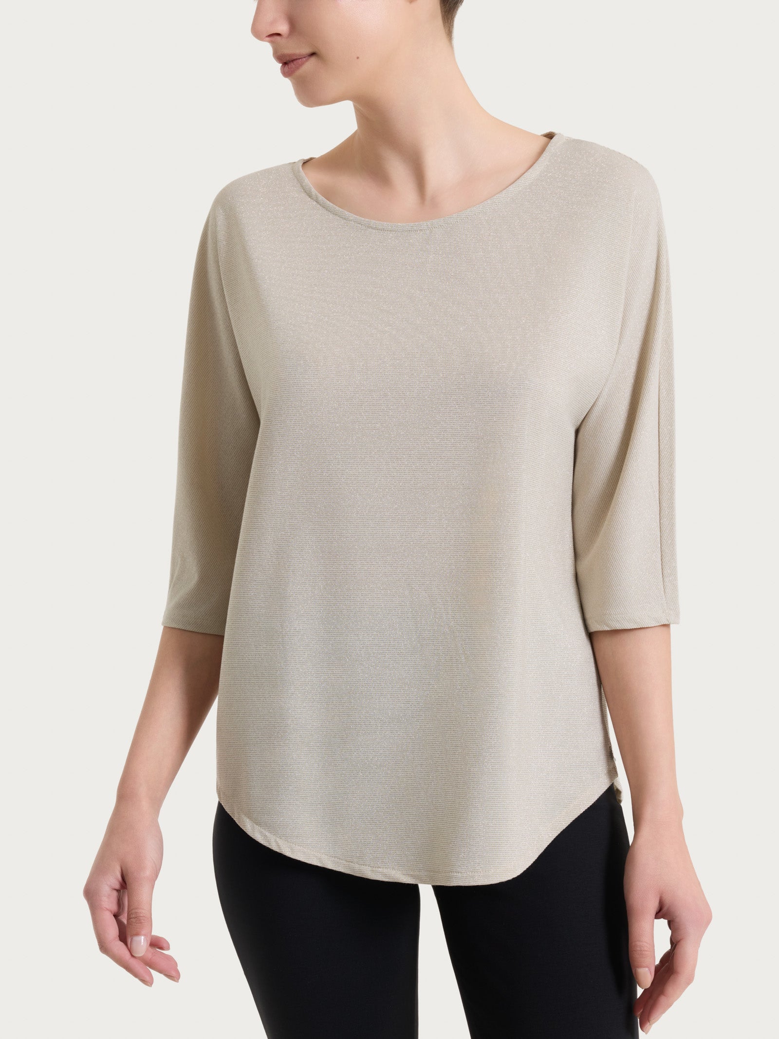 Ragno Summer Light maglietta kimono 3/4 Champignon righe