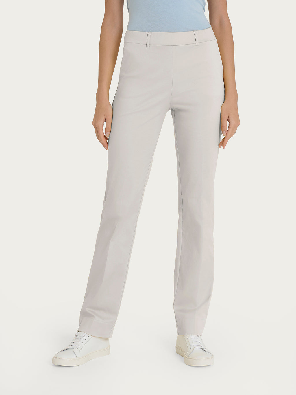 Ragno Satin Power pantalone dritto tasche Dawn Blue satin
