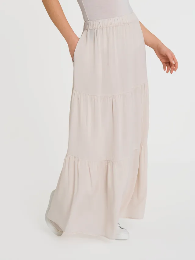 Ragno Ecoseta Gonna Lunga Donna Champignon viscosa satin