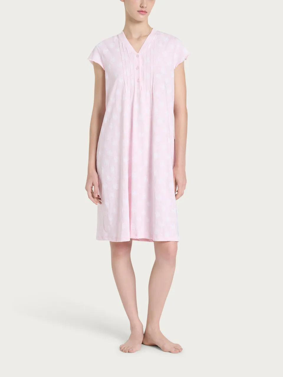 Ragno Camicia Notte Jersey Cotone Fant. Pink a Boo