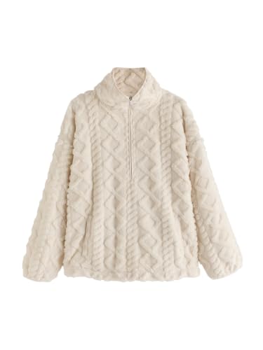 Next pile trecce mezza zip sherpa donna M