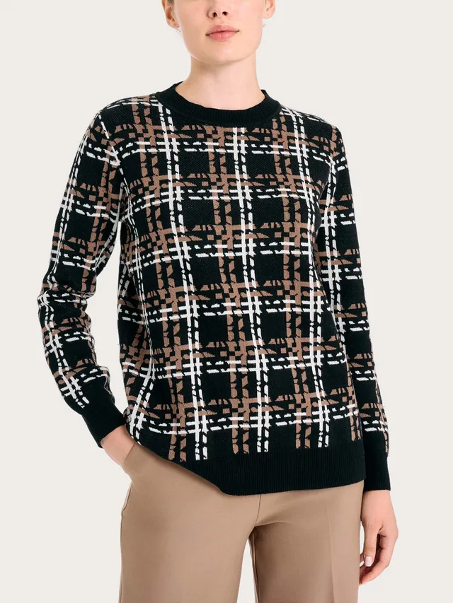 Ragno Winter Cotton Girocollo maglia Nero puro cotone