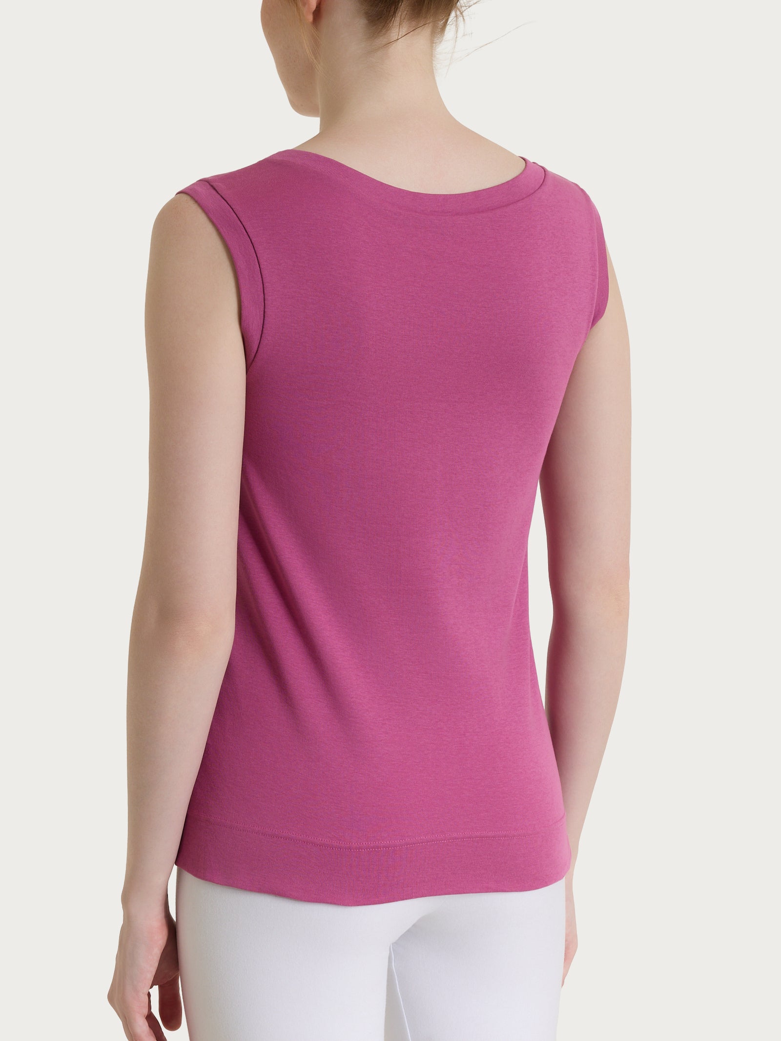 Ragno Eco Cotton top spalla larga rosa uso casa