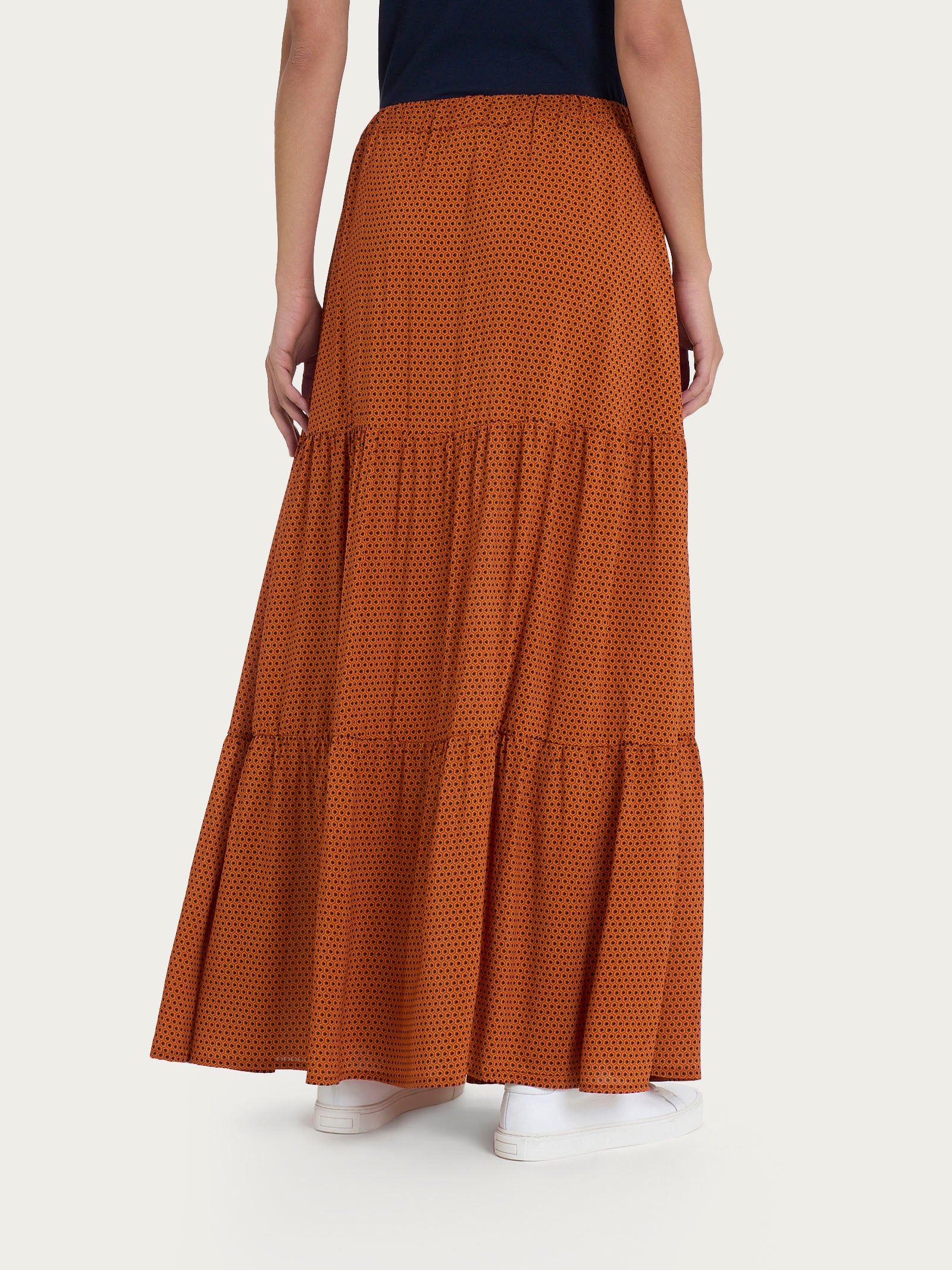 Ragno EcoSeta Gonna gonna lunga Red Ochre viscosa