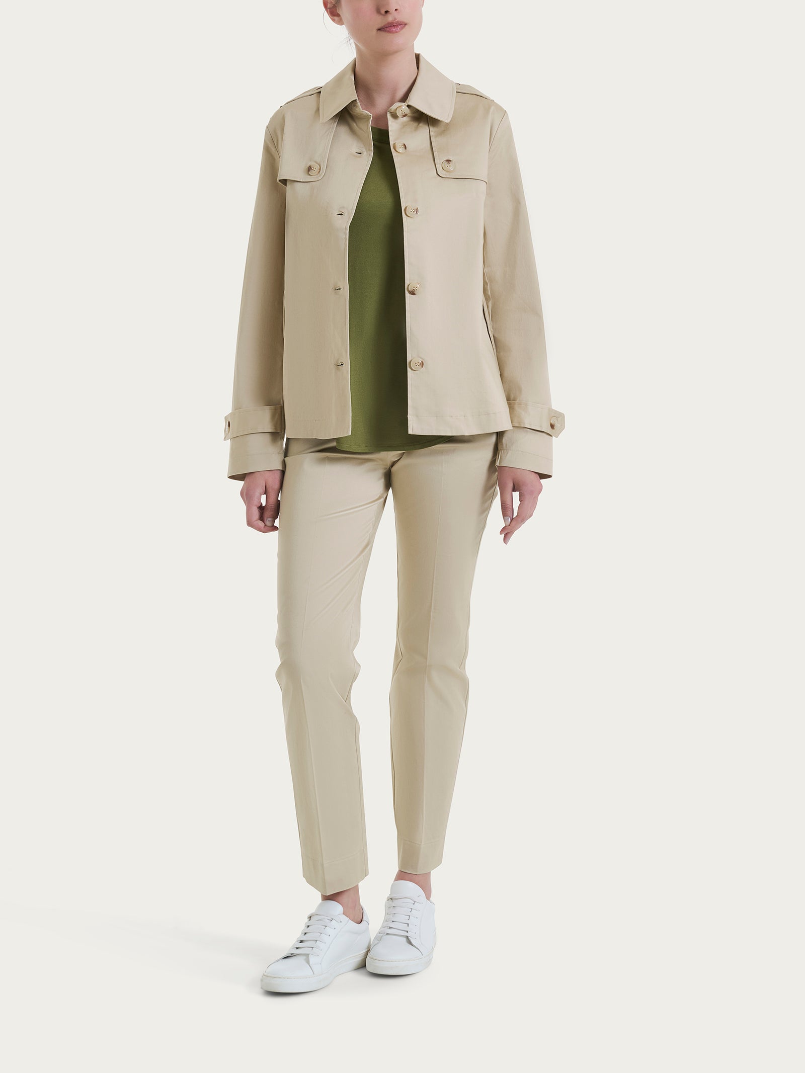 Ragno Satin Power Trench Corto Irish Cream Cotone