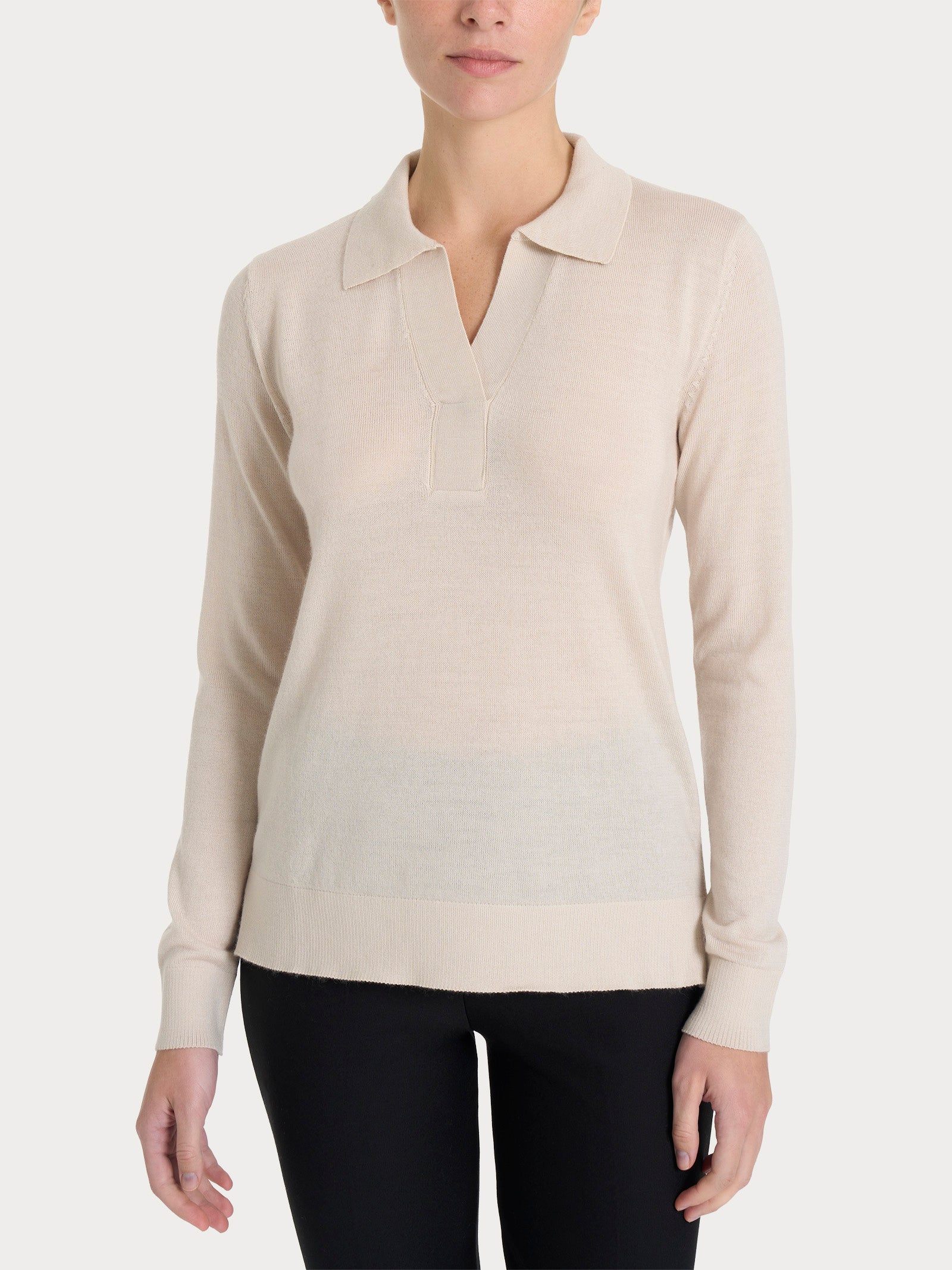 Ragno Merino Soft Polo maglia polo Champignon lana