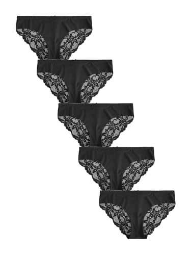 NEXT Retro Pizzo Slip Brasiliani Donna 5 Pezzi Invisibili