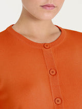 Ragno Four Seasons Cardigan Bottoni Ruggine con Viscosa