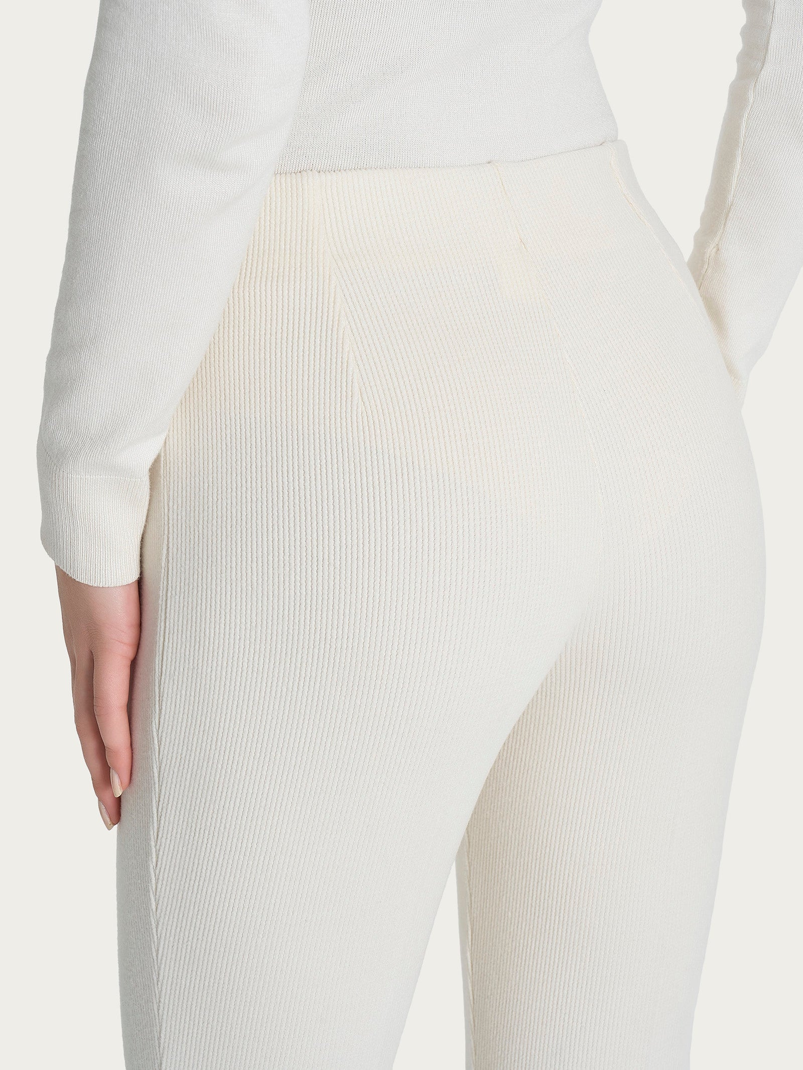 Ragno Velvet Pantalone Sigaretta Spacchetti Avorio velluto caldo