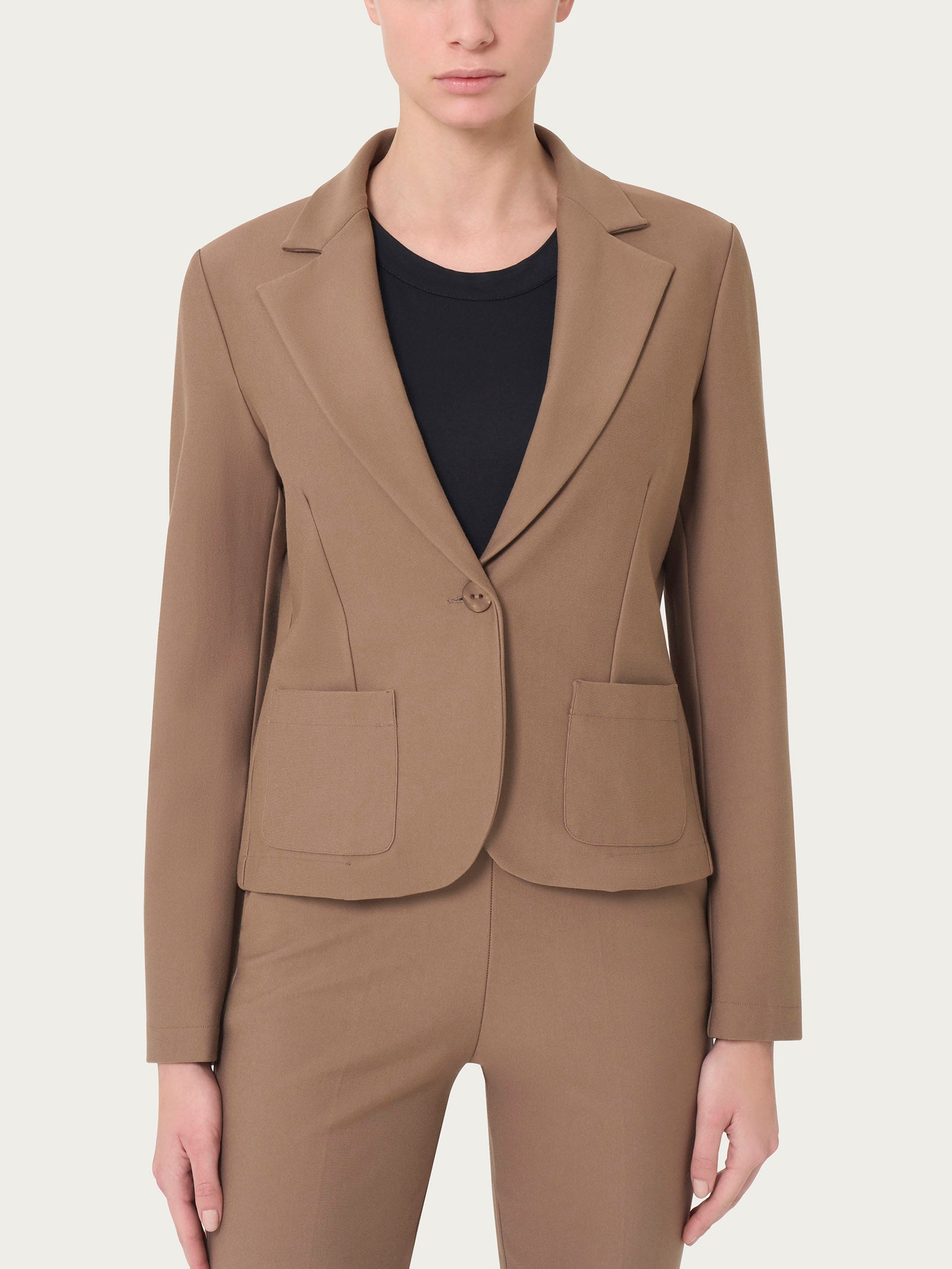 Ragno Compact Blazer Corto 1 Bottone Giacca Pine Bark regular