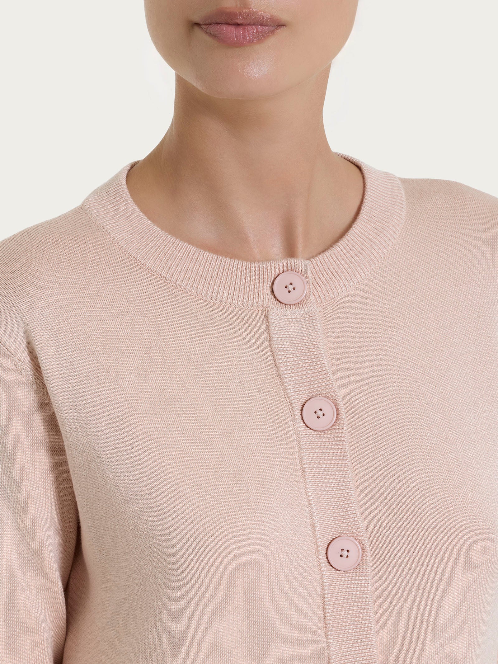 Ragno Four Seasons cardigan corto Cameo Rose viscosa