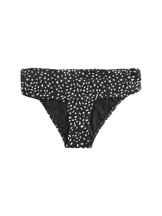 Next slip bikini risvolto taglia 40 nero fantasia
