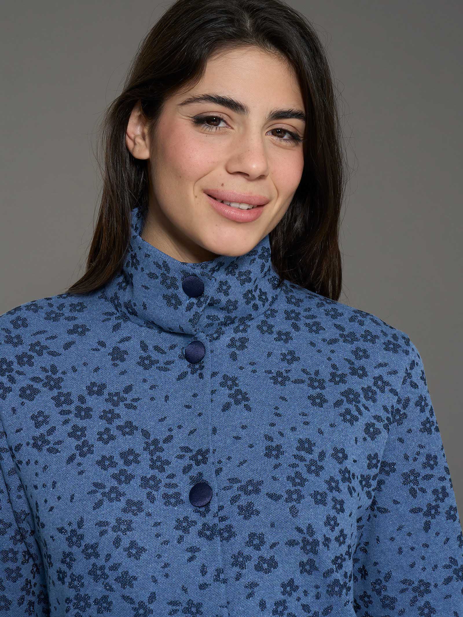 Ragno Cotton Eco Pile vestaglia donna Denim Mel.