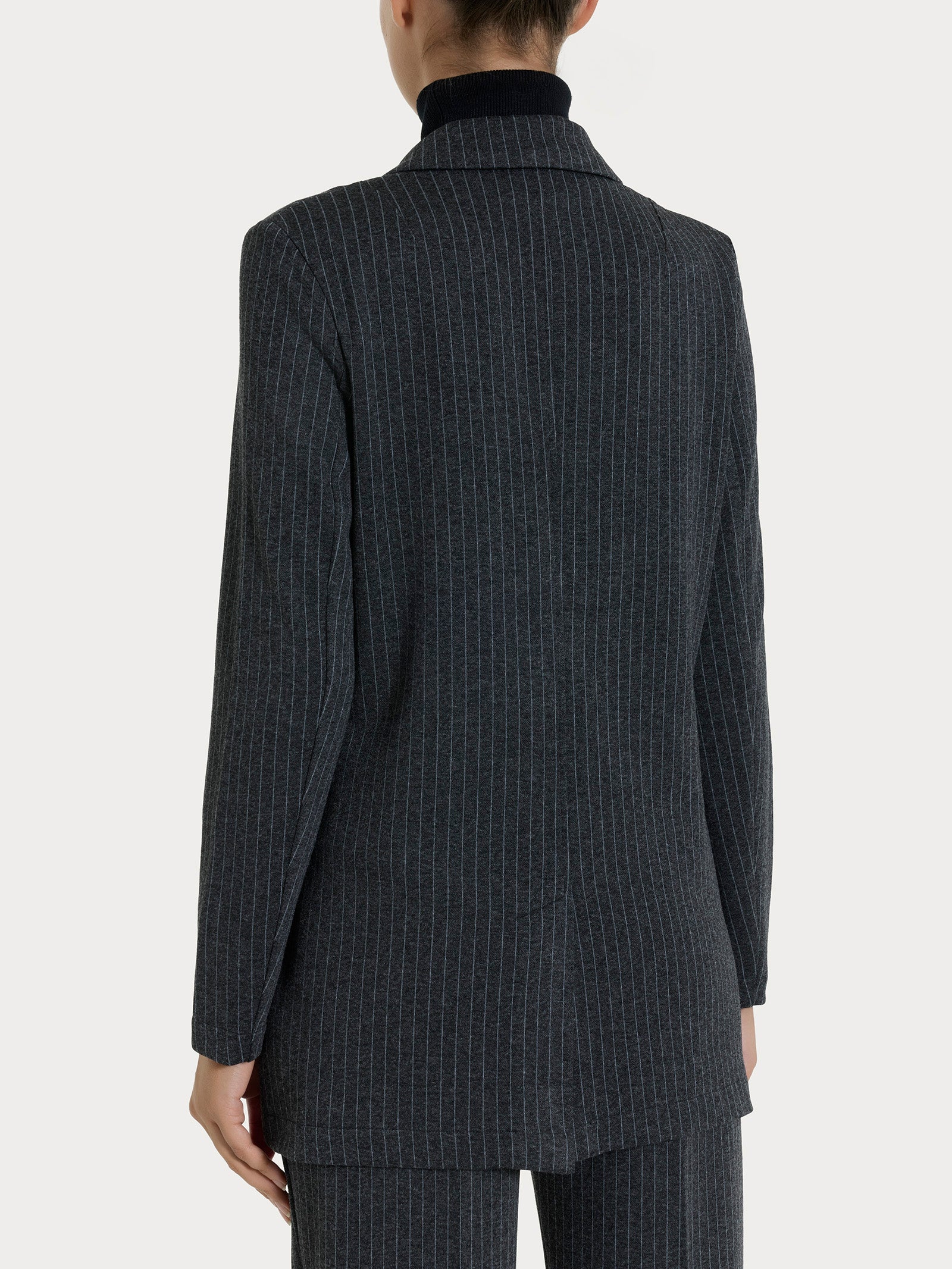 Ragno Compact Blazer Over Gessato Giacca Fant.Oscuro Mel