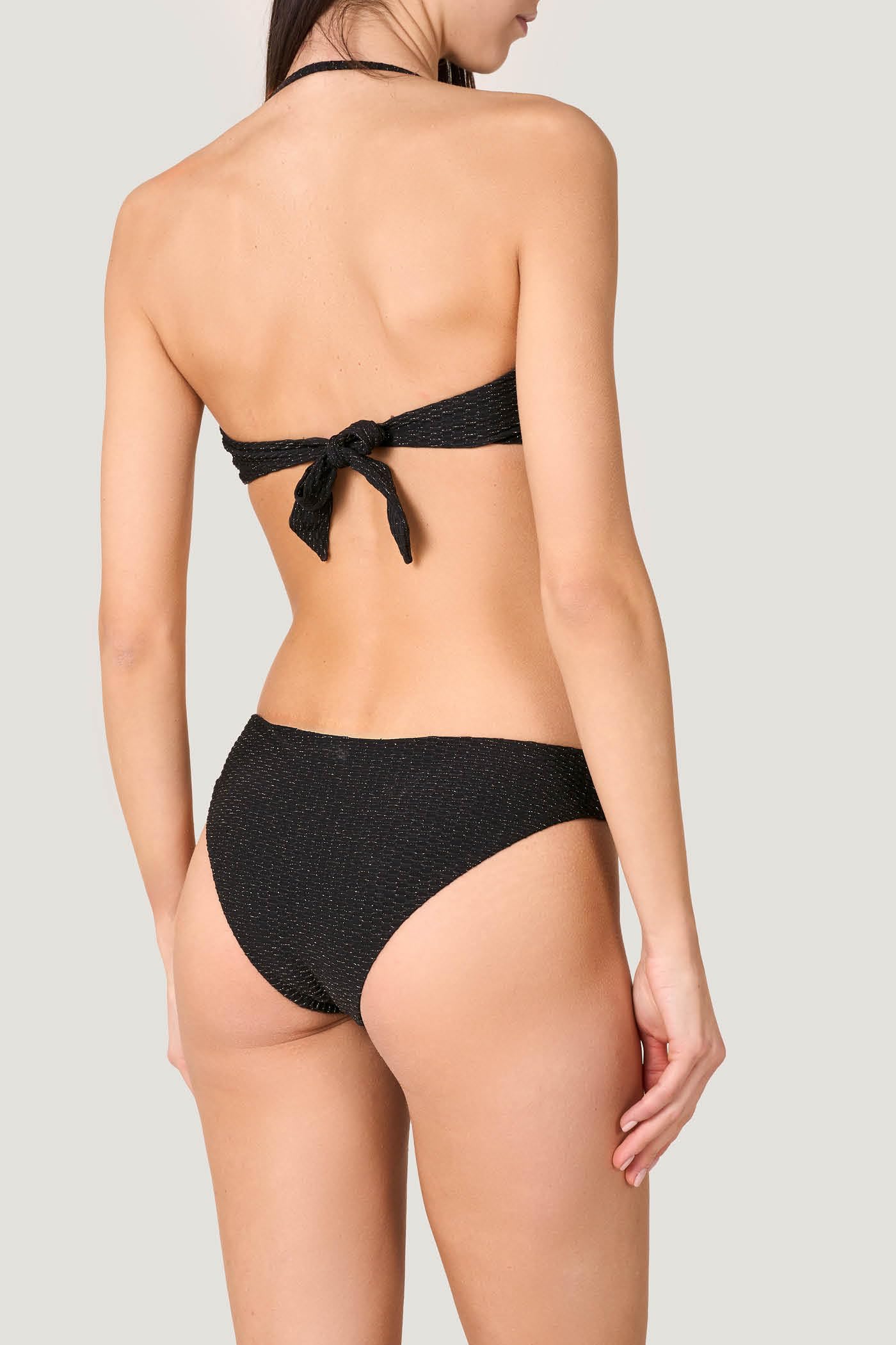 Goldenpoint Lamè slip bikini basso tinta unita lurex
