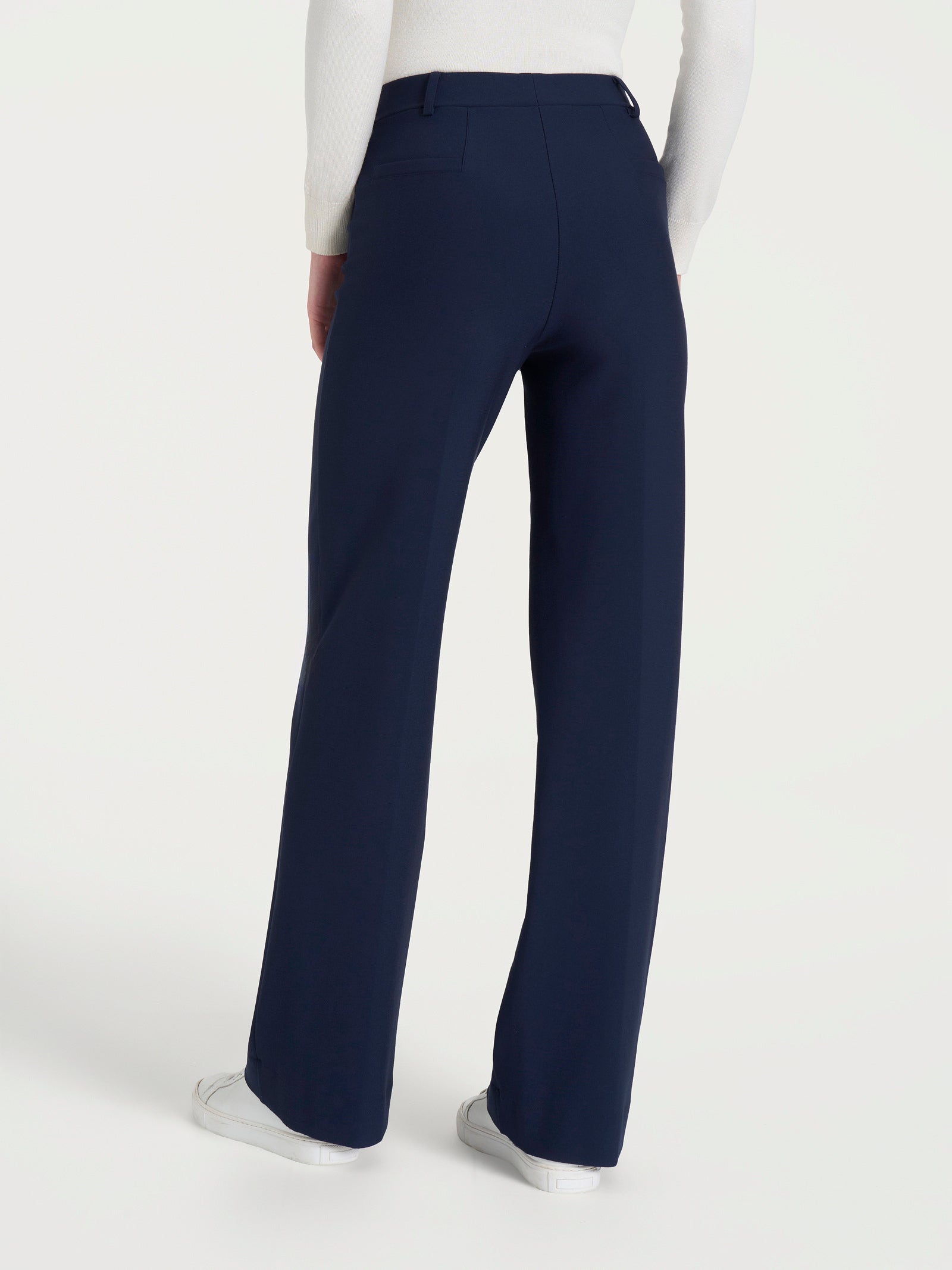 Ragno Compact pantalone ampio donna blu punto Milano