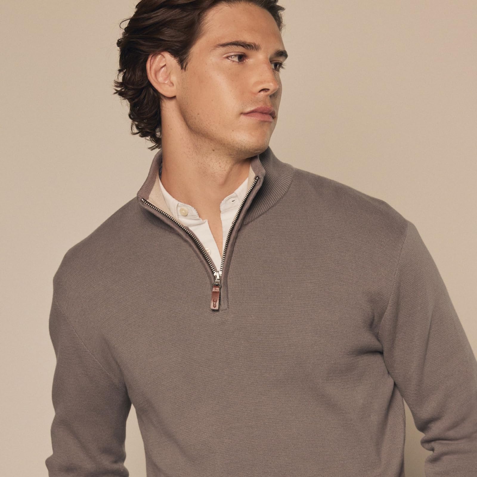 Next maglione uomo cotone collo zip 3XL premium