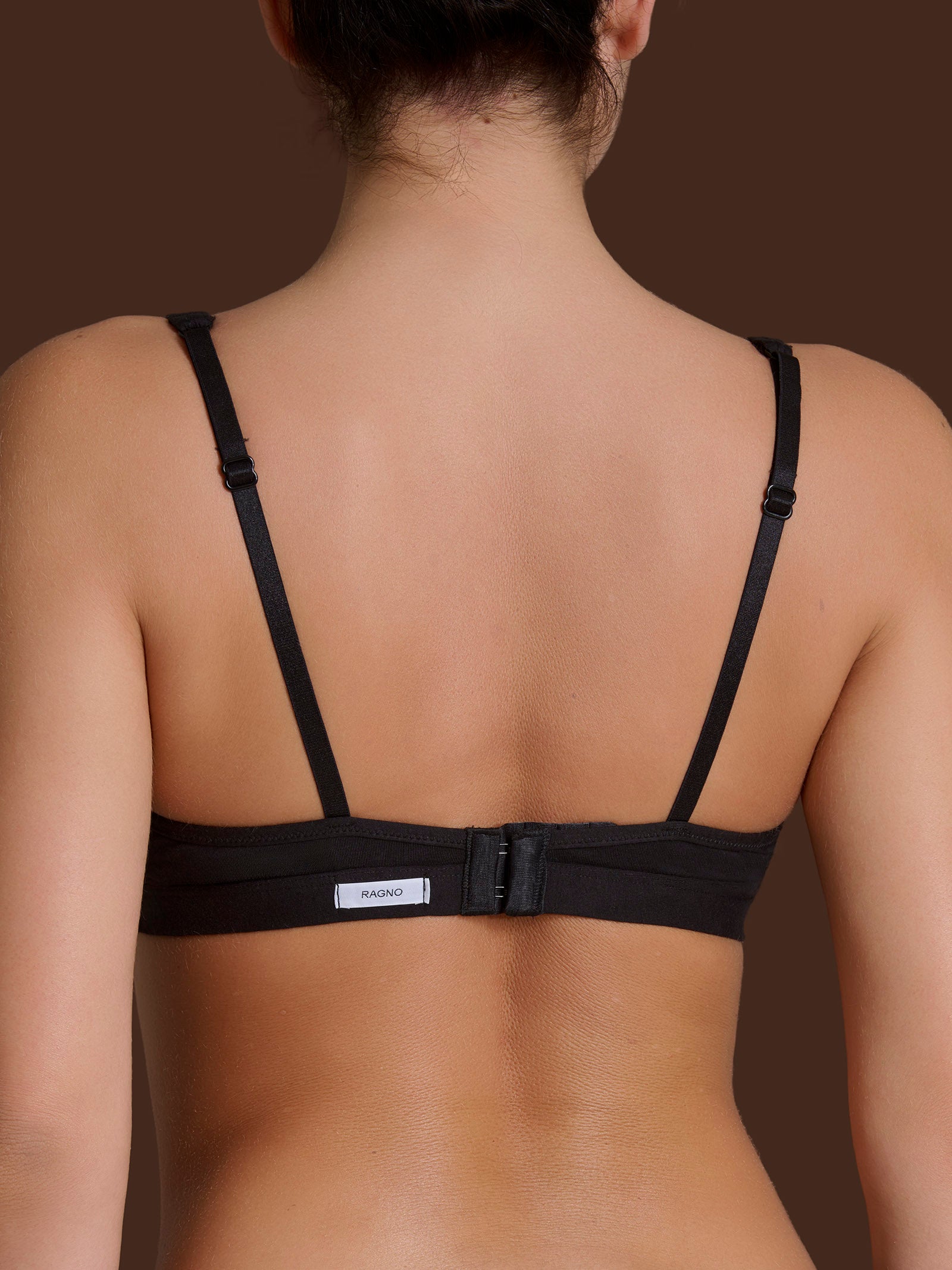 Ragno beYOUtiful Bralette Reggiseno Cotone Nero senza ferretto