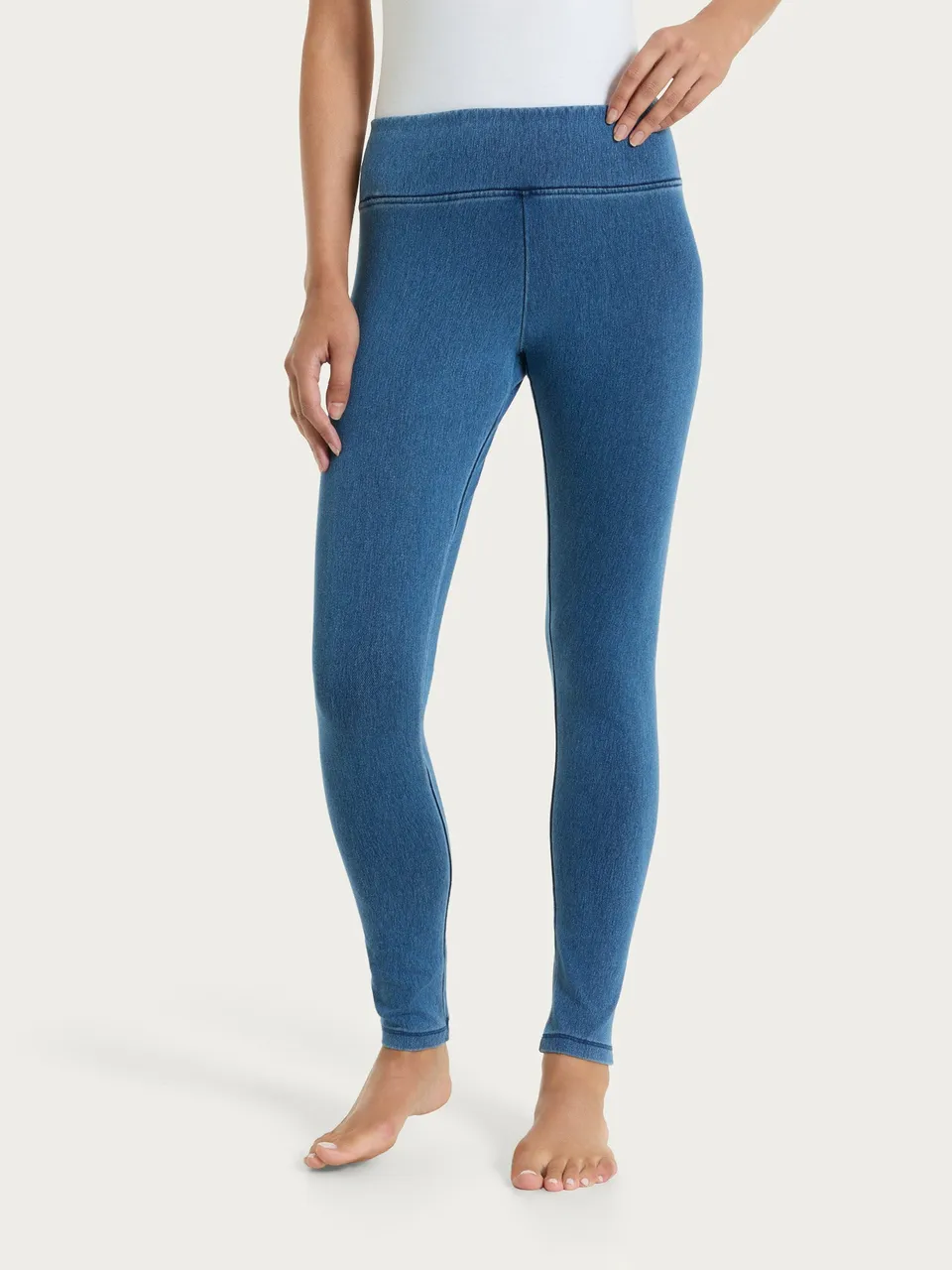 Ragno beYOUtiful Leggings maglia denim jeans cotone