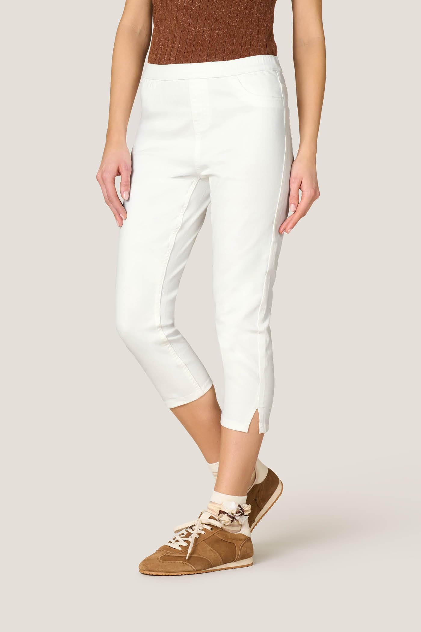 Goldenpoint Jeans Skinny Capri Denim Donna Vita Elasticata