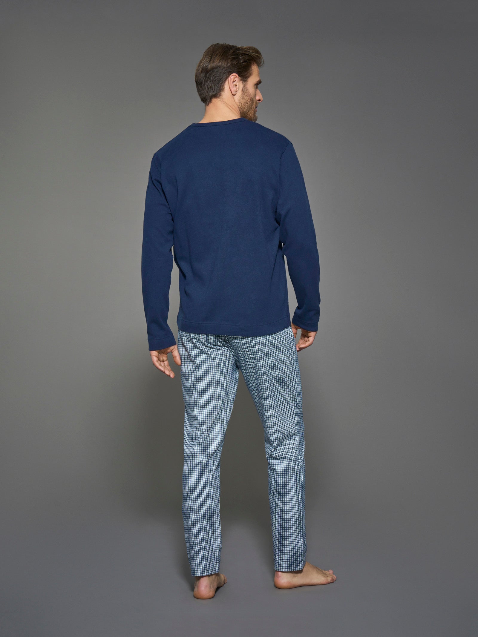 Ragno Pigiama Lungo Girocollo pigiama cotone Navy Blazer